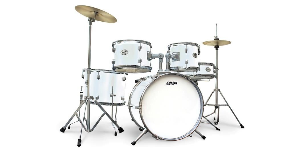Ashton Junior Drum Kit 5 Piece 16 Inch Bd White Joeydrum