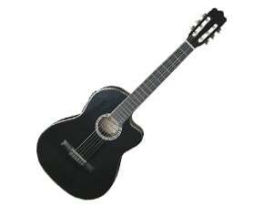 Ashton Classical/Electric Guitar W/C-Ay Black Cg44Ceqbk — view 2