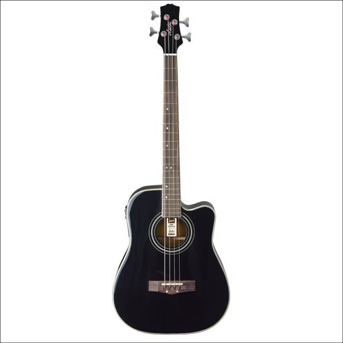Ashton ACOUSTIC/ELECTRIC Bass Guitar W/C-Ay Black Acb100Ce — view 2