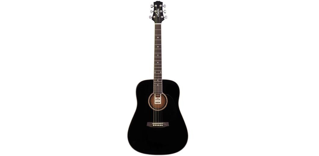Ashton Dreadnought Guitar Pack Black W/Bag D25