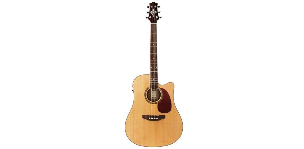 Ashton ACOUSTIC/ELEC Guitar Pack W/C-Ay Natural D25