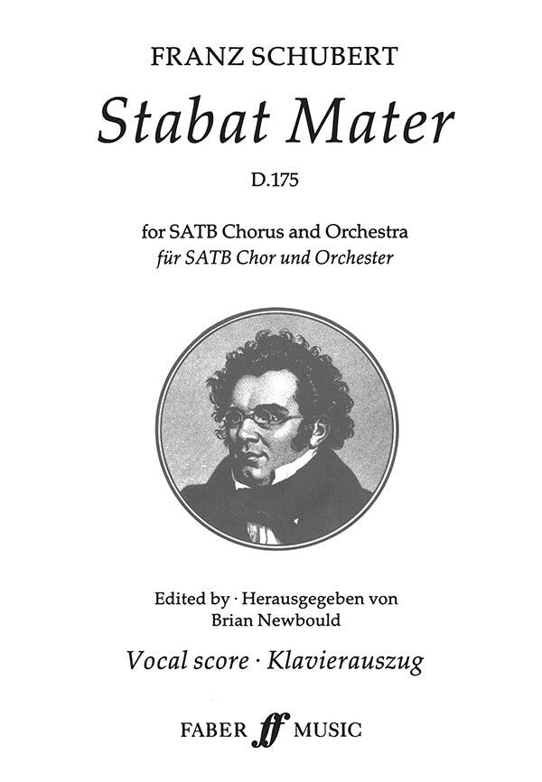 Stabat Mater SATB Choir & Orchestra Vocal Score - Edited by Brian Newbould, Faber 0571510000