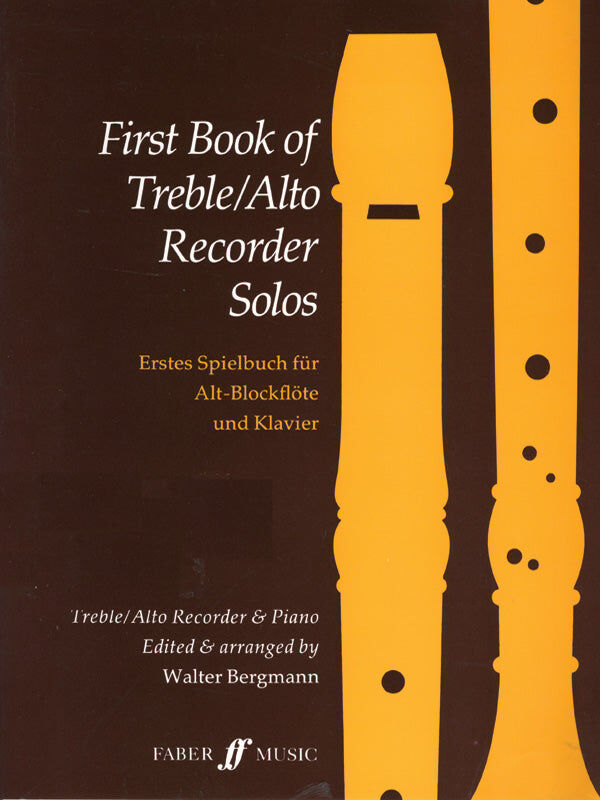 First Book of Treble Solos for Recorder and Piano by Walter Bergmann - Faber