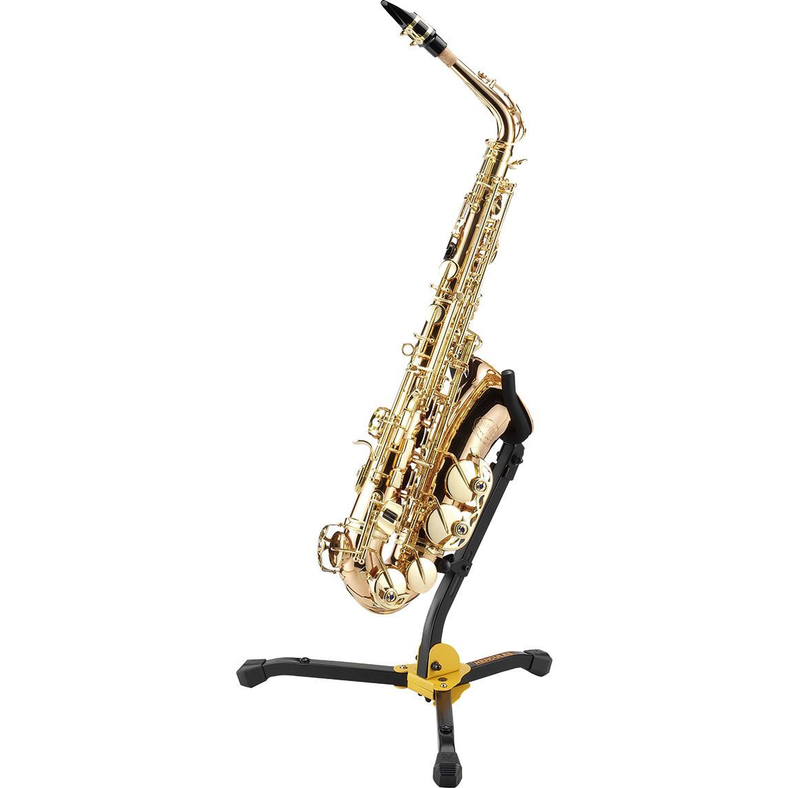 Hercules DS530BB Saxophone Stand for Alto or Tenor Sax with Folding Yoke and Adjustable Backrest, Includes Eco-Friendly Storage Bag — view 6