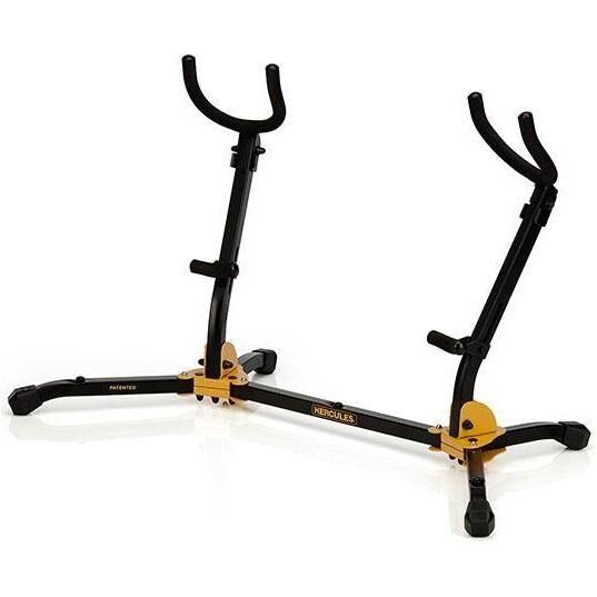 Hercules DS537B Duo Alto/Tenor Saxophone Stand with Adjustable Backrest and Expandable Peg Holes — view 5
