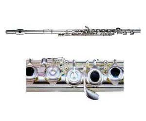 Linley Silverplated Open Hole Flute with Power Forged Keys and Case, Model FL145S, Made in Taiwan