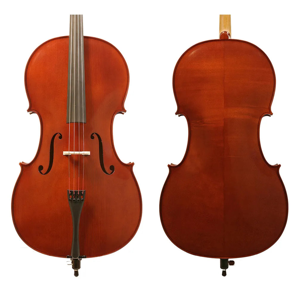 Gliga III Cello Outfit - Nitro Antique Finish 1/8 with Clarendon Gold Strings and FPS Padded Bag