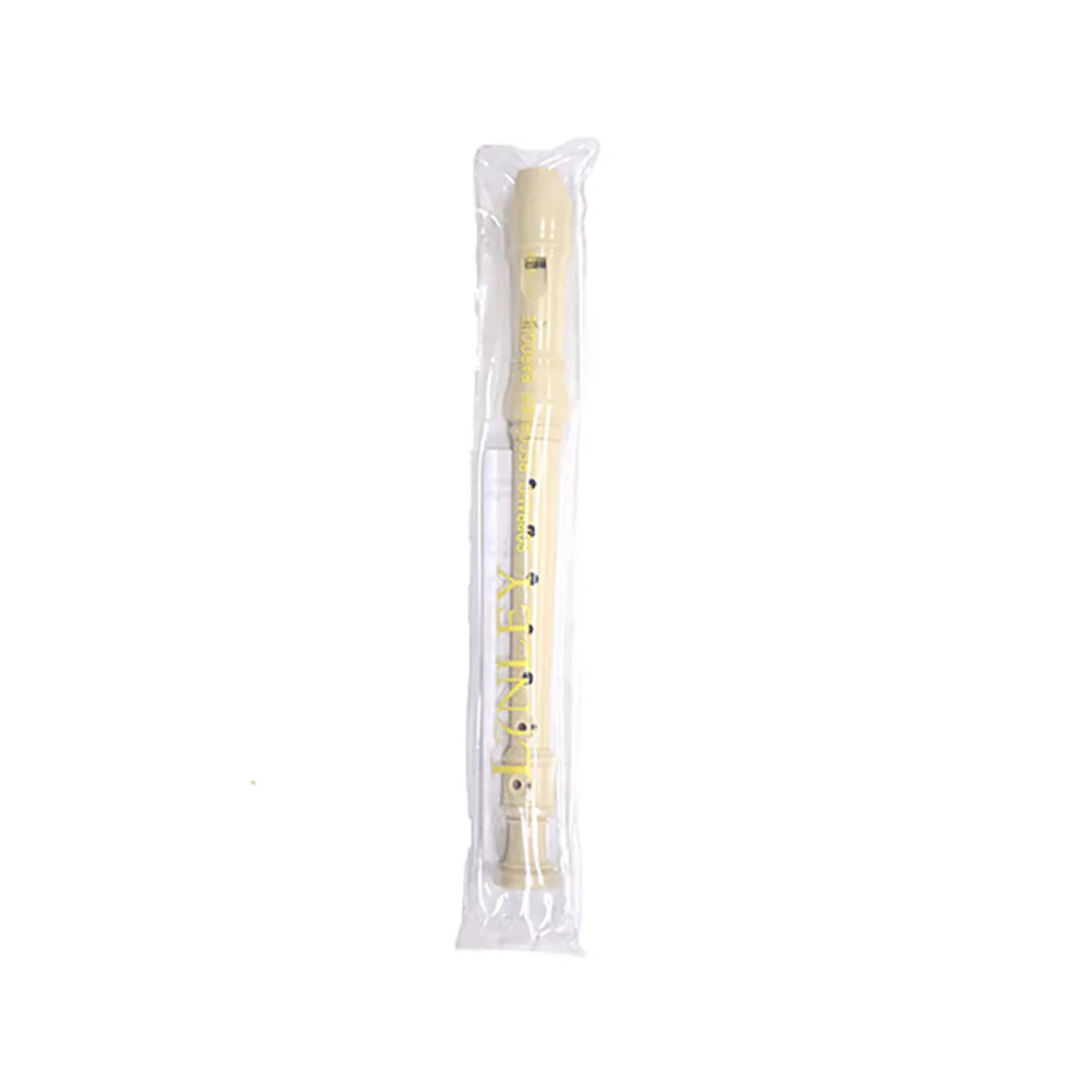 Linley Descant Recorder - Ivory, 3 Piece, Baroque/English Fingering, Includes Fingering Chart in Vinyl Pouch