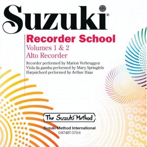 Suzuki Recorder School Vol 1 & 2 CD Treble Recorder by Marion Verbruggen, Mary Springfels, Arthur Haas