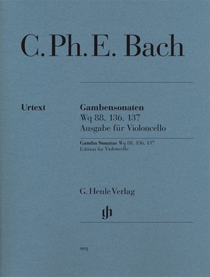 Gamba Sonatas WQ 88, 136, 137 Edition for Cello and Piano