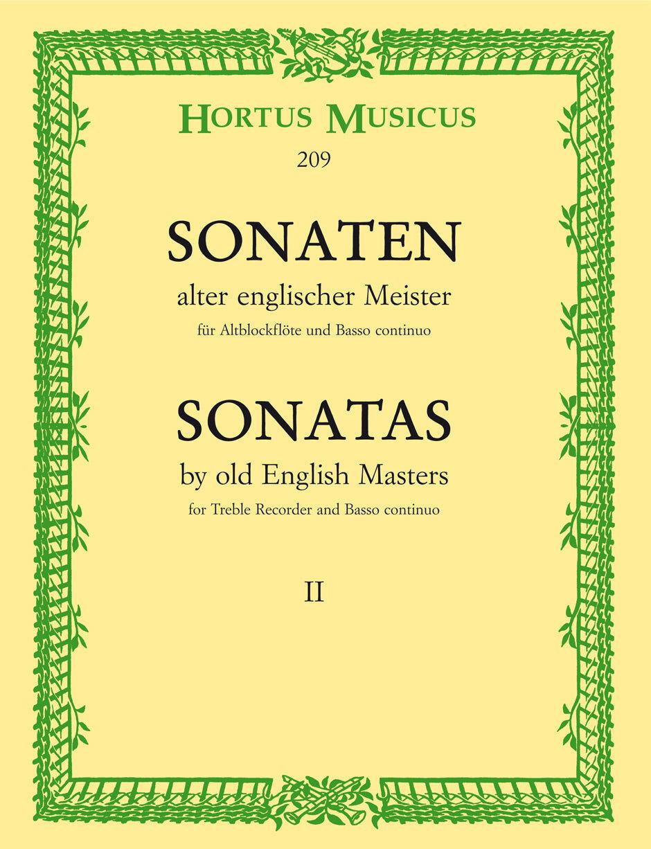 Sonatas Old English Masters V 2 TR Recorder Sheet Music