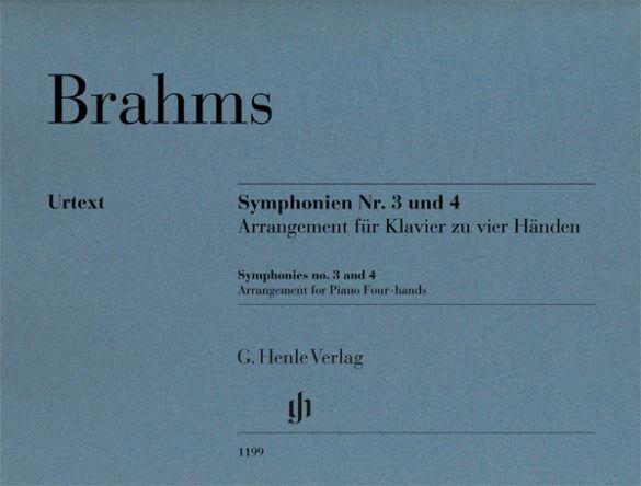 Brahms Symphonies No 3 & 4 for Piano Duet, Henle HN1199