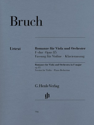 Romance for Viola in F Major Op 85 - Violin and Piano Sheet Music Edition