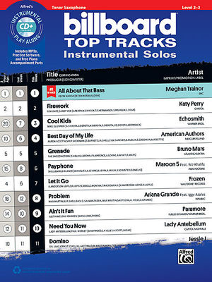 Billboard Top Tracks Instrumental Solos Tenor Saxophone Book/CD