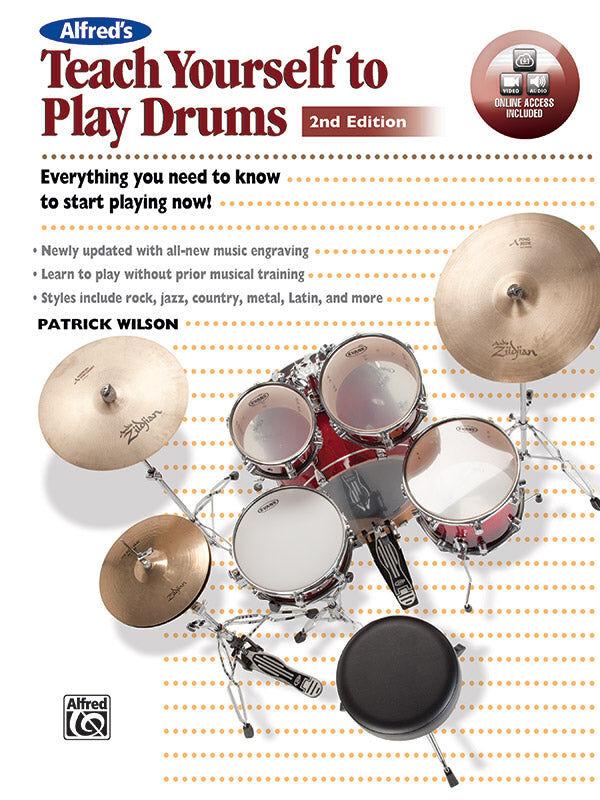 Alfred's Teach Yourself to Play Drums Book/CD/DVD 2nd Edition by Patrick Wilson - SKU 40951
