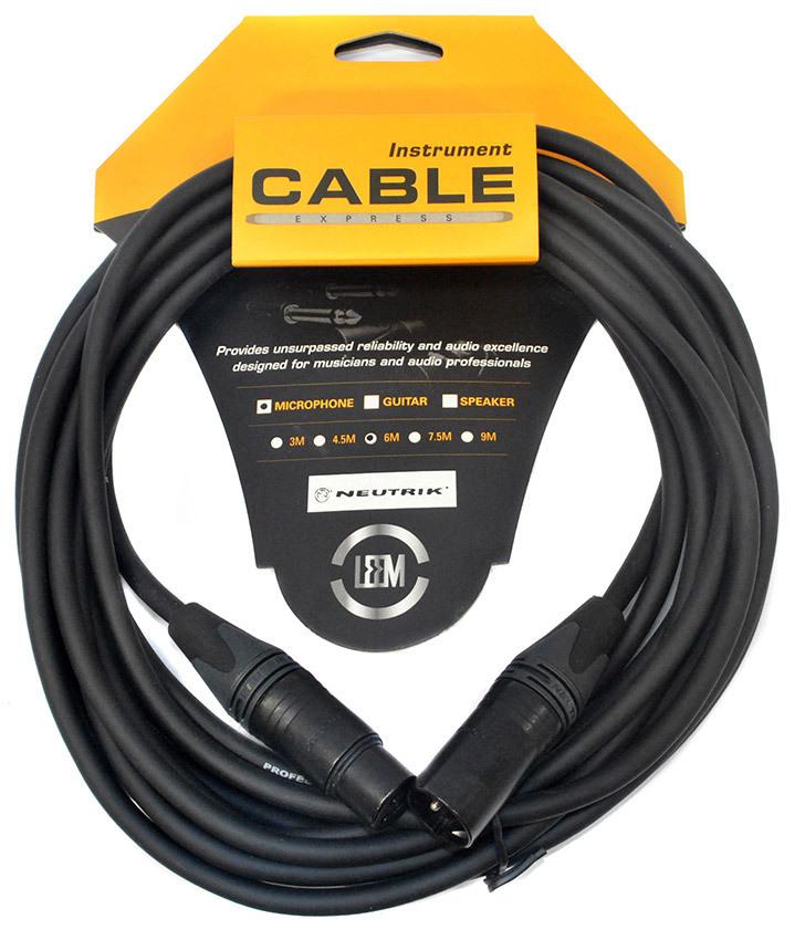 Leem 20ft Platinum Series Microphone Cable XLR Male to XLR Female