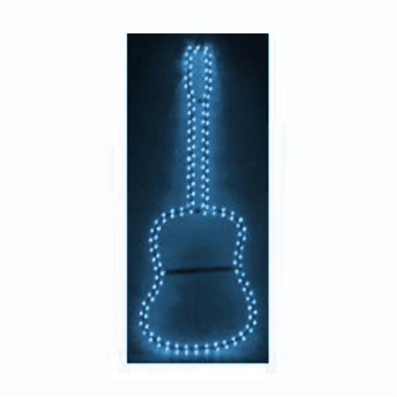 MBT Guitar Shaped Blue Rope Lighting - Strip Lighting