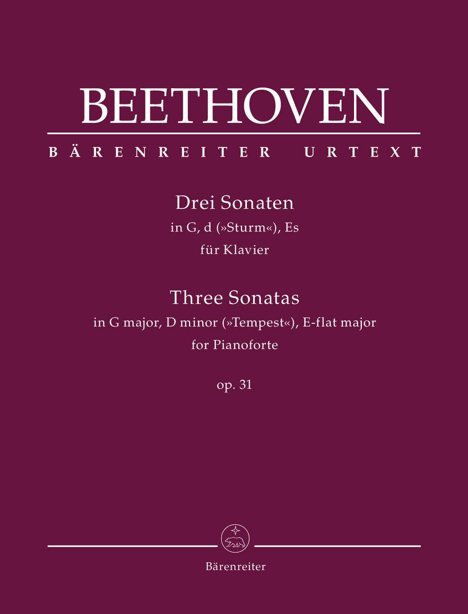 Beethoven Three Piano Sonatas Op 31 - Barenreiter BA11805