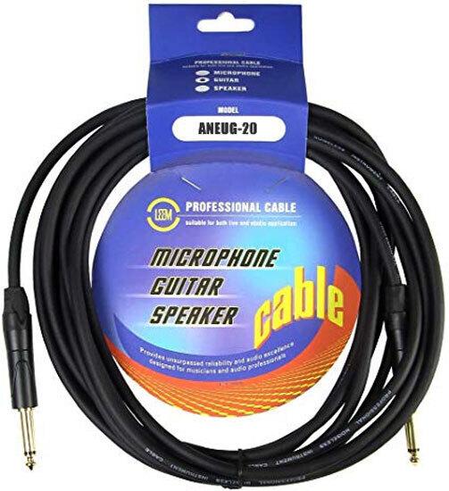 Leem 20ft NEU-G Series Instrument Cable with 1/4" Neutrik Plugs and Gold Plated Connectors