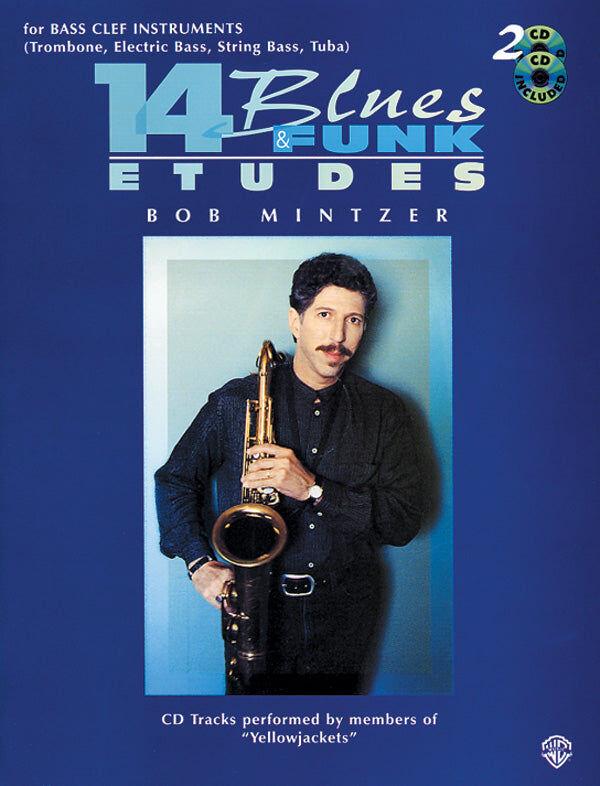 14 Blues & Funk Etudes for Bass Clef with 2 CDs