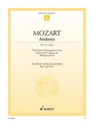 Andante K315 Flute and Piano Sheet Music