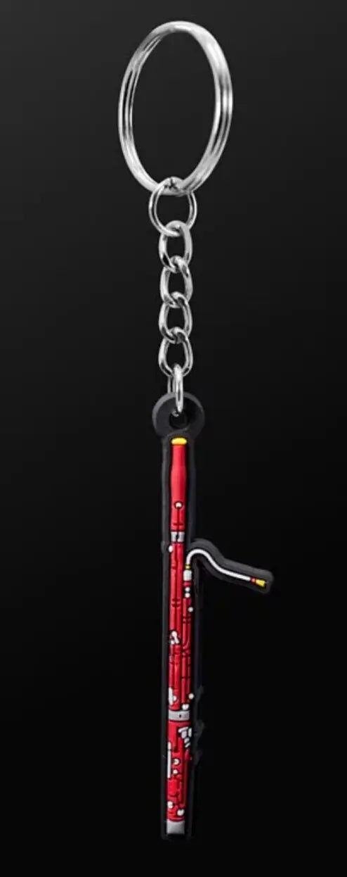 Musician Designer Bassoon Keyring - 3D PVC Keychain, Durable, Eco-Friendly, Gift Envelope Included, Perfect for Keys & Bags