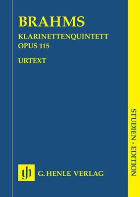 Clarinet Quintet in B Minor Op 115 Study Score