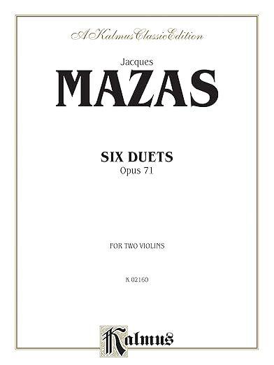 Six Duets Op 71 for Two Violins - Violin Sheet Music for Advancing Students