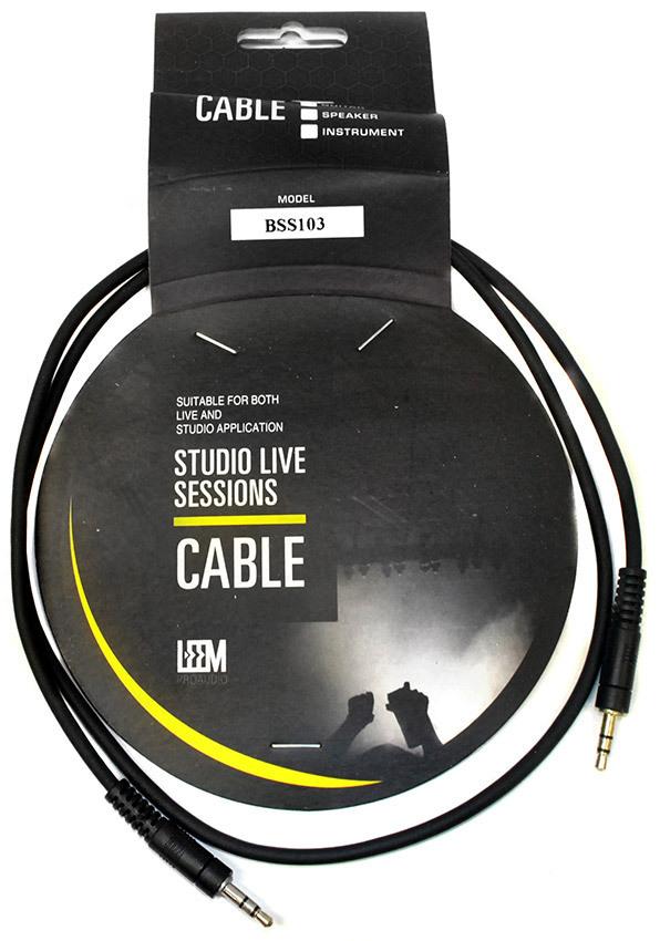 Leem 3ft Interconnect Cable 3.5mm Straight TRS to 3.5mm Straight TRS