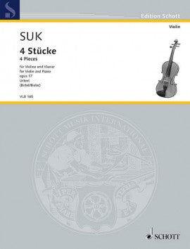 Suk 4 Pieces for Violin and Piano Op. 17 Sheet Music