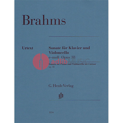Brahms - Sonata No. 1 in E Minor Op. 38 for Cello and Piano Accompaniment Henle HN1134