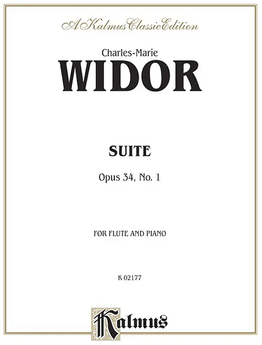 Widor Suite Op. 34 No. 1 for Flute and Piano, Grade 6 Level, 4 Movements