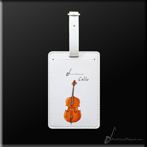 Musician Designer Cello Luggage Tag