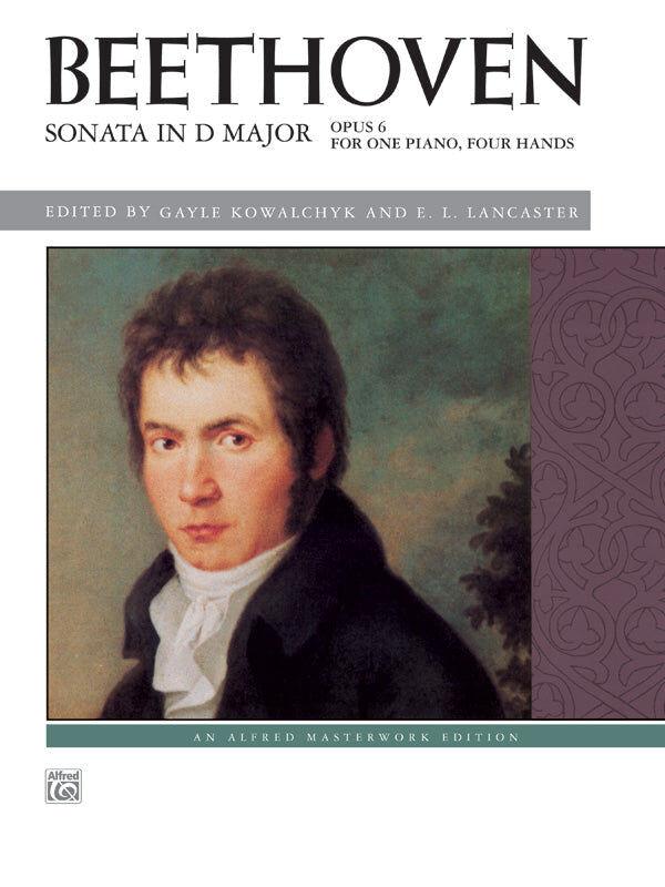 Beethoven Sonata in D Major Op 6 for Piano 4 Hands - Teaching Edition