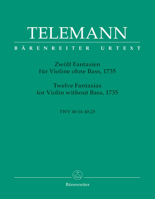 Twelve Fantasias for Solo Violin TWV 40:14-25 - Telemann Sheet Music Edition