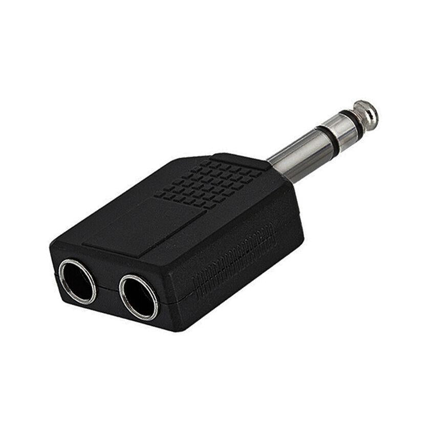 Leem Adaptor 2 x 1/4" Stereo Jacks to 1/4" Stereo Plug