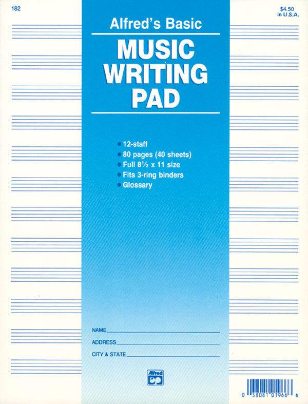 12 Stave Music Writing Pad for Theory and Education Resources