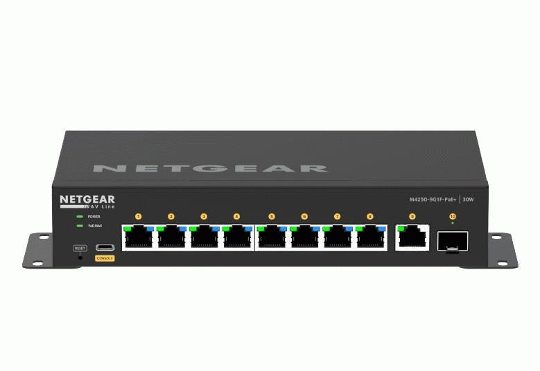Netgear Av Line 8-Port Managedswitch, Poe+(8)110W, Gbe(1),Sfp Av Line(1), Life Wty