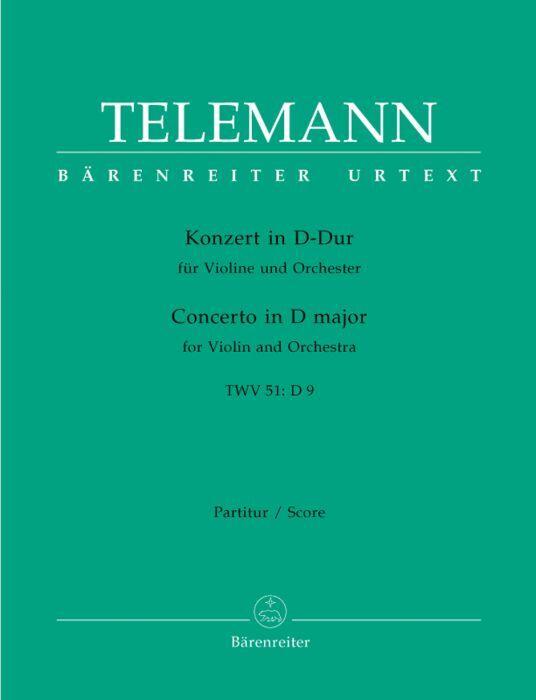 Violin Concerto in D TWV51:D9 Full Score Sheet Music