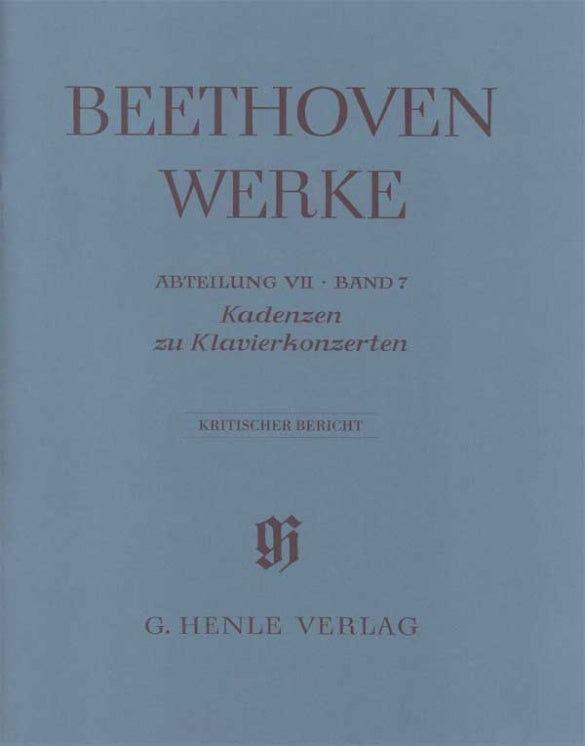 Cadenzas in the Piano Concertos Full Score - Beethoven Ludwig van - Henle