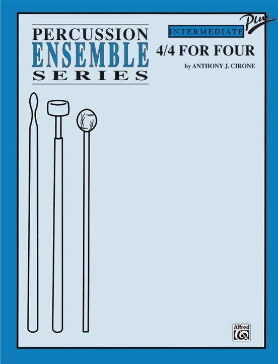 4/4 for Four Percussion Ensemble - Intermediate Sheet Music