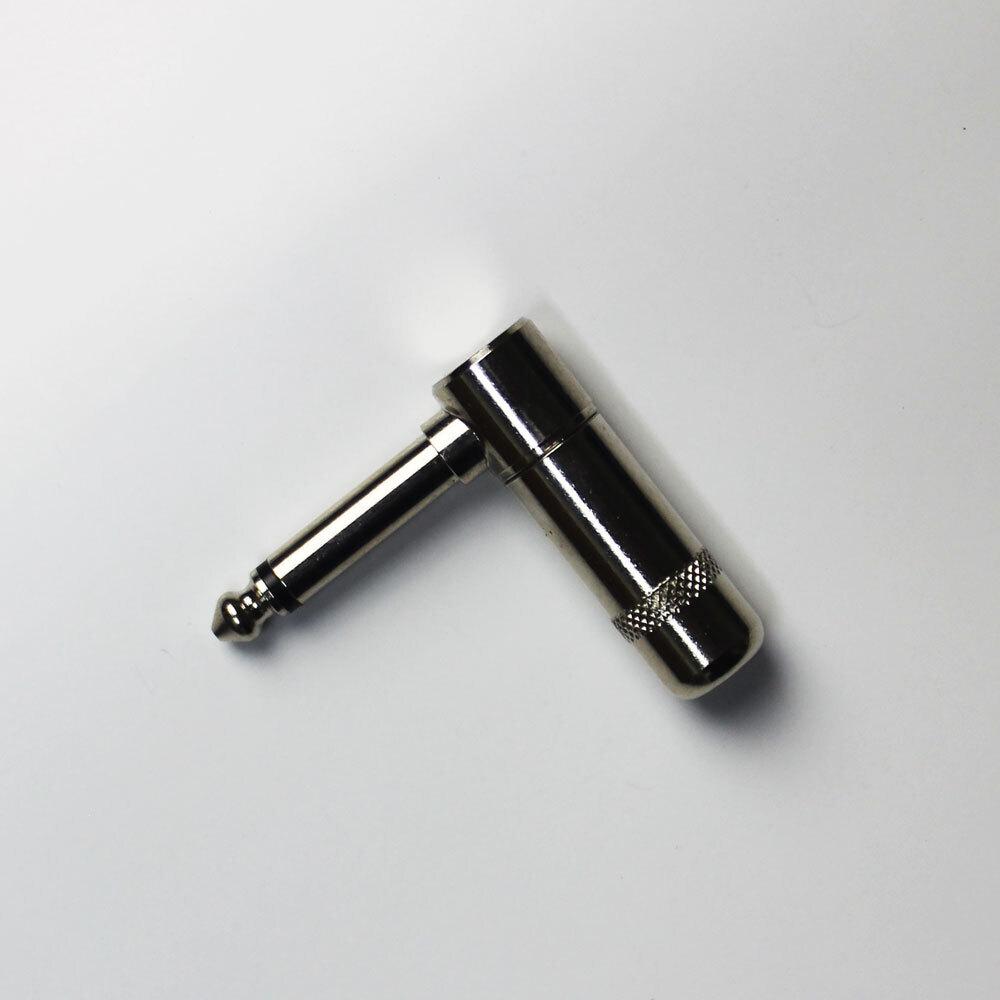Leem 1/4" Metal Mono Right-Angled Cable Jack Plug
