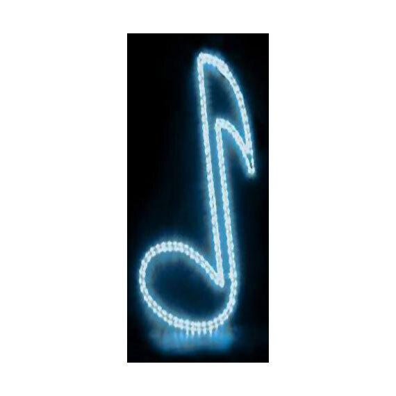 MBT Lighting NL3BL Musical Note Shaped Blue Rope Strip Lighting