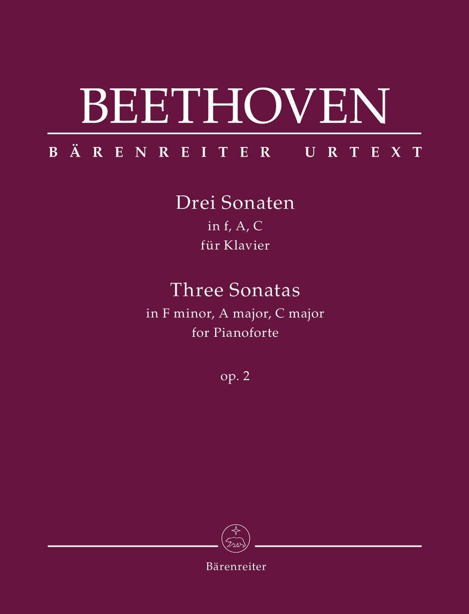 Beethoven Piano Sonatas Op 2 No 1-3 Sheet Music for Solo Piano