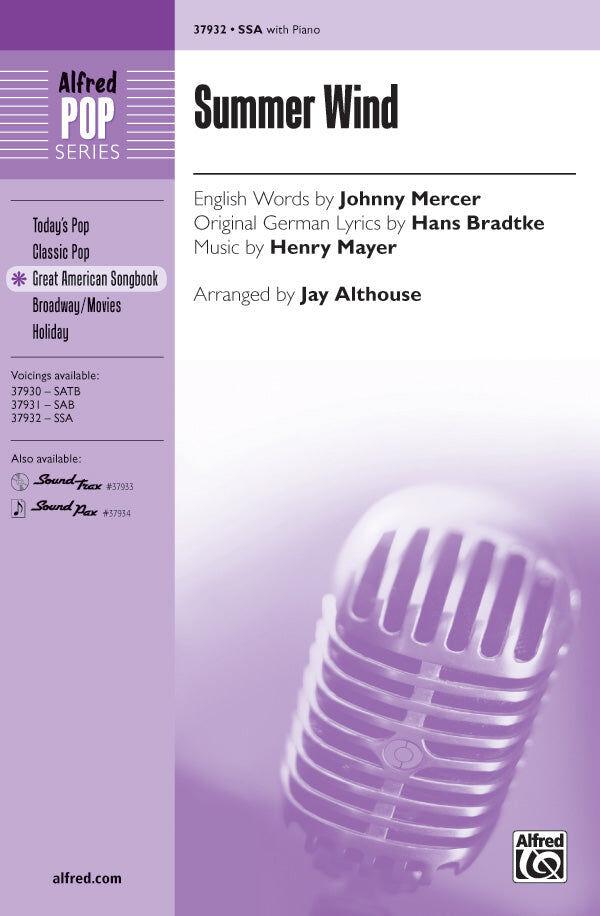 Summer Wind SSA Choral Sheet Music