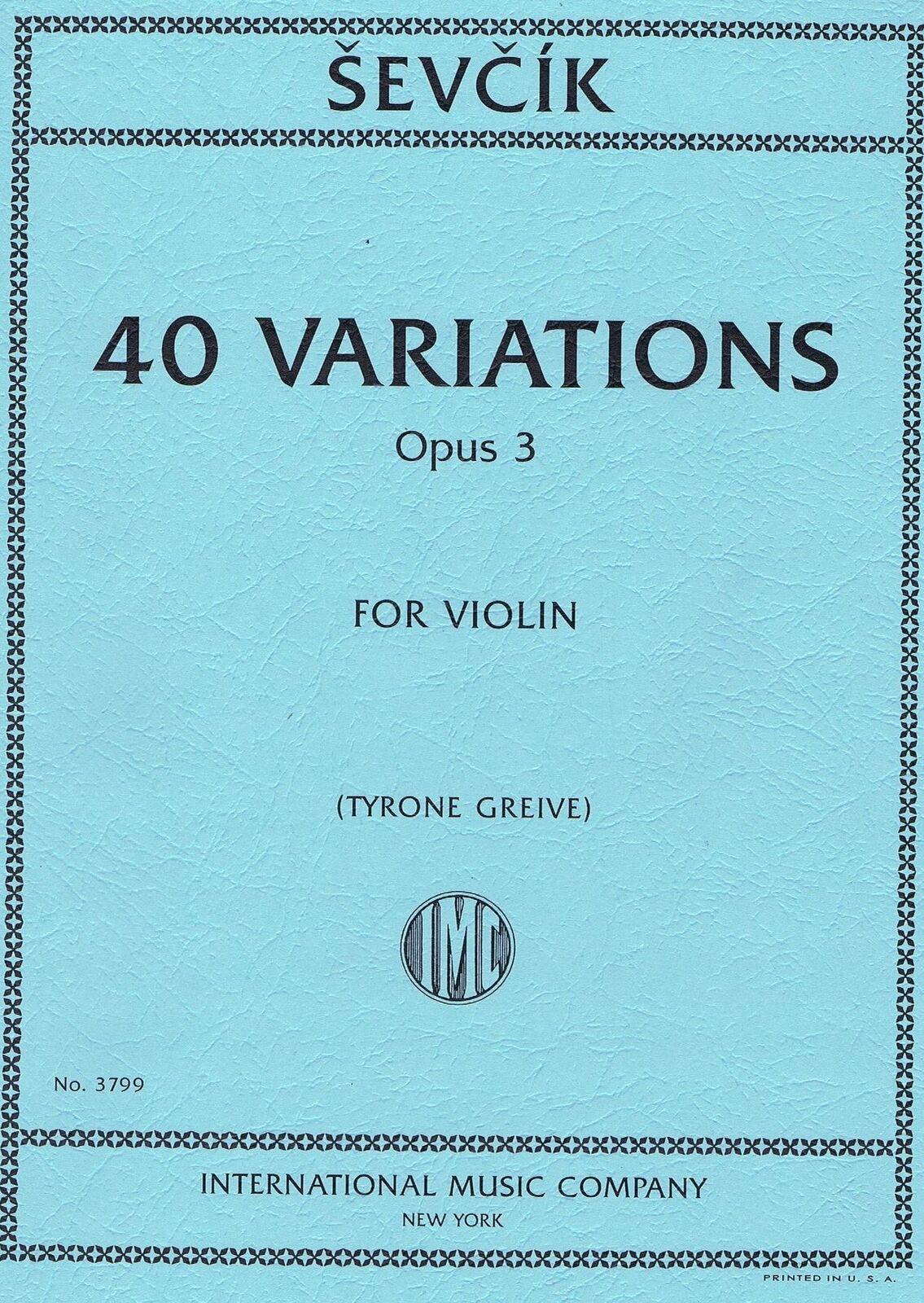 Sevcik 40 Variations Op. 3 for Violin Sheet Music