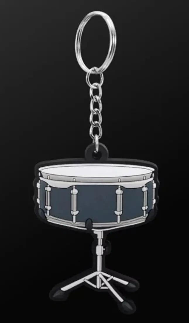 Musician Designer Snare Drum Keyring in PVC with Gift Envelope