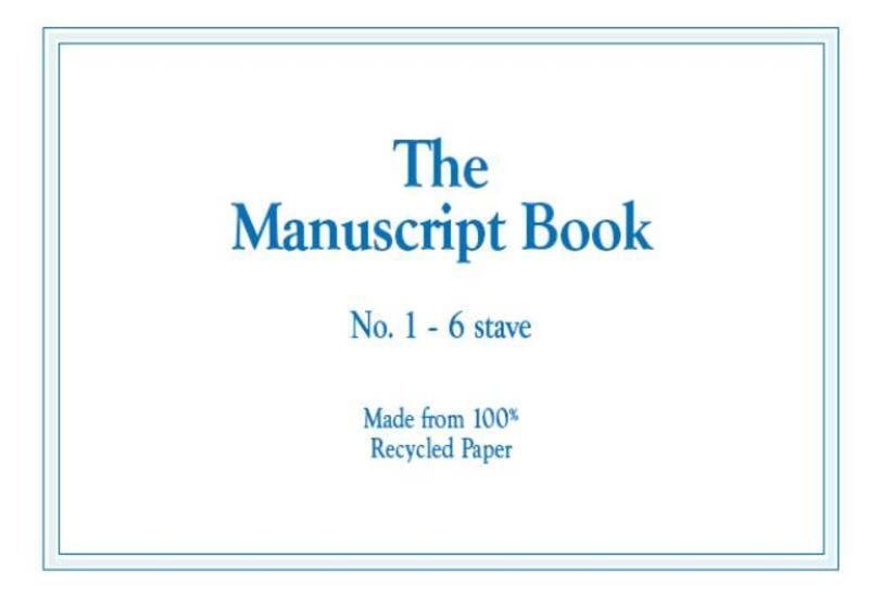 Manuscript Book 1 — 6-Stave, 16pp Stapled, Recycled (All Music Publishing)