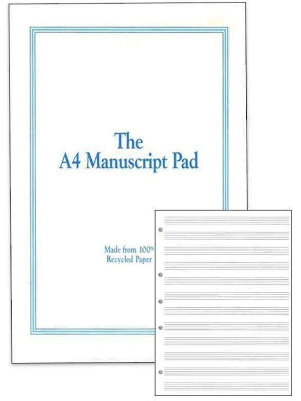 Manuscript Pad Recycled A4 — 12-Stave, 50pp (All Music Publishing)