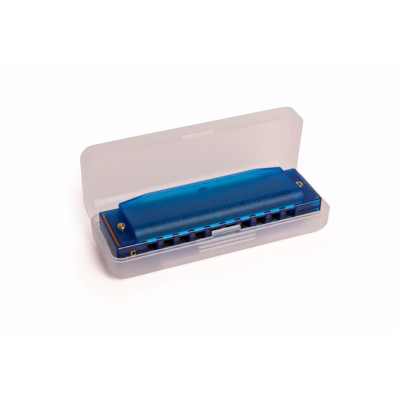 Hohner Translucent Harp C with Blue Hardcase — view 2